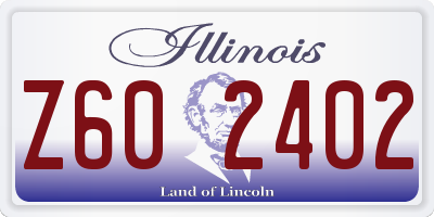 IL license plate Z602402