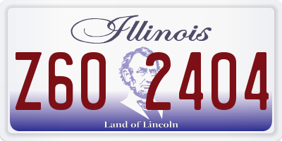 IL license plate Z602404