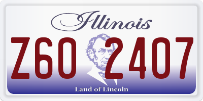 IL license plate Z602407