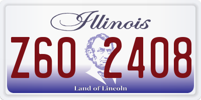 IL license plate Z602408
