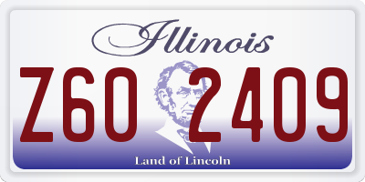 IL license plate Z602409