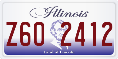IL license plate Z602412