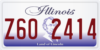 IL license plate Z602414