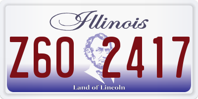 IL license plate Z602417