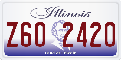 IL license plate Z602420