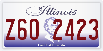 IL license plate Z602423