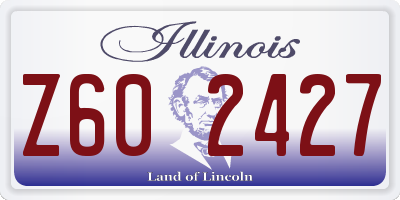 IL license plate Z602427