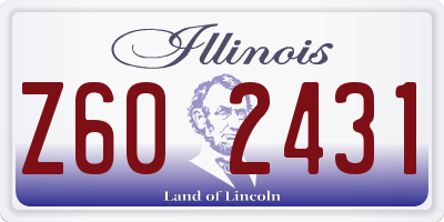 IL license plate Z602431