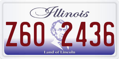 IL license plate Z602436