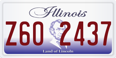 IL license plate Z602437