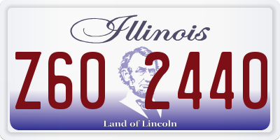 IL license plate Z602440
