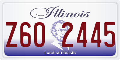 IL license plate Z602445