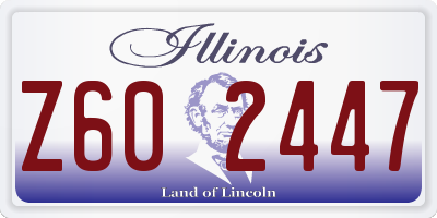 IL license plate Z602447