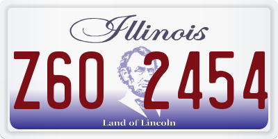 IL license plate Z602454