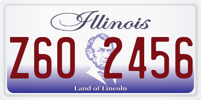 IL license plate Z602456