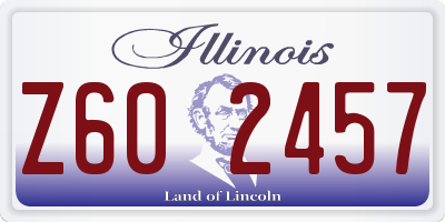 IL license plate Z602457