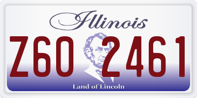 IL license plate Z602461