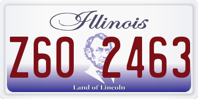IL license plate Z602463