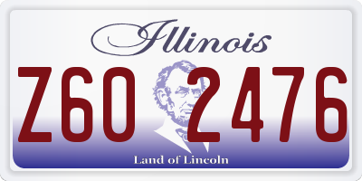 IL license plate Z602476