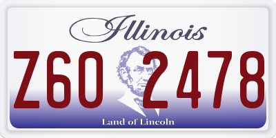 IL license plate Z602478