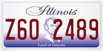 IL license plate Z602489