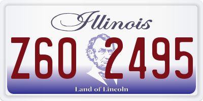 IL license plate Z602495