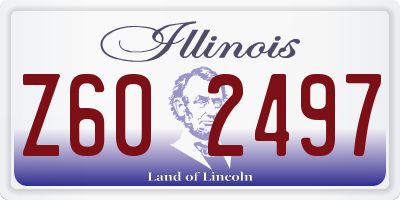 IL license plate Z602497