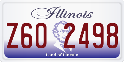 IL license plate Z602498