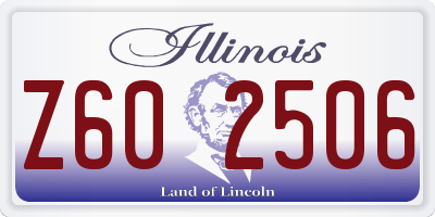 IL license plate Z602506
