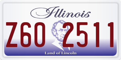 IL license plate Z602511