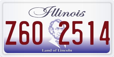 IL license plate Z602514