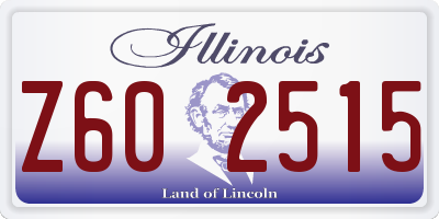 IL license plate Z602515