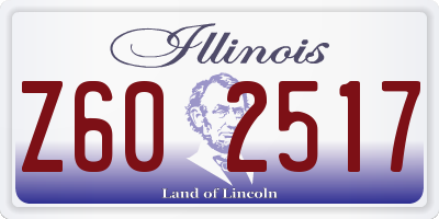 IL license plate Z602517