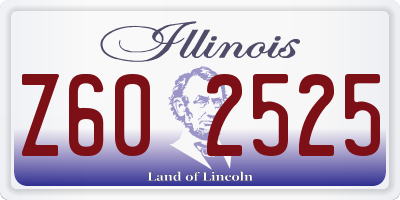 IL license plate Z602525