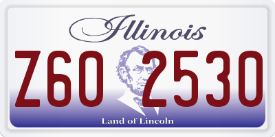 IL license plate Z602530