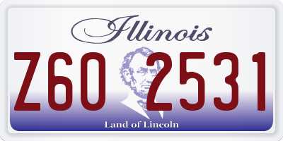 IL license plate Z602531