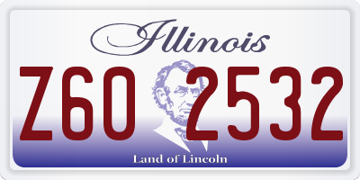 IL license plate Z602532