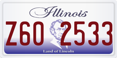 IL license plate Z602533