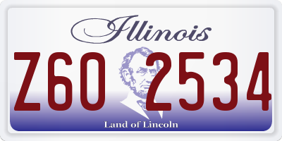 IL license plate Z602534