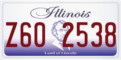 IL license plate Z602538