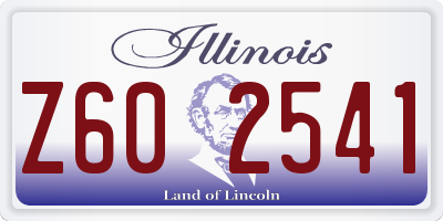 IL license plate Z602541