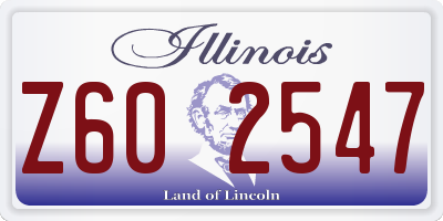 IL license plate Z602547