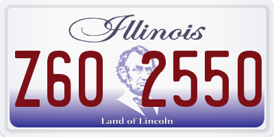 IL license plate Z602550