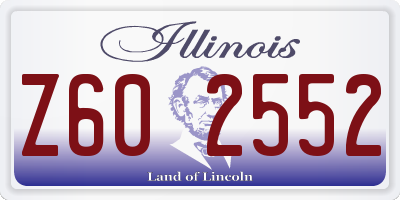 IL license plate Z602552