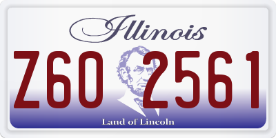 IL license plate Z602561