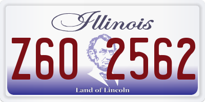 IL license plate Z602562