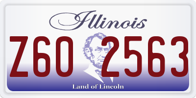 IL license plate Z602563