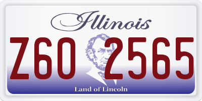 IL license plate Z602565