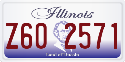 IL license plate Z602571