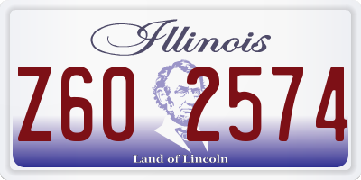 IL license plate Z602574